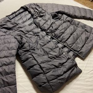 Kids Black / Dark gray winter jacket